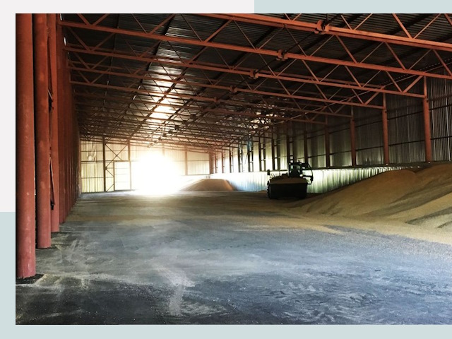 Строительство зернохранилищ в Полысаево