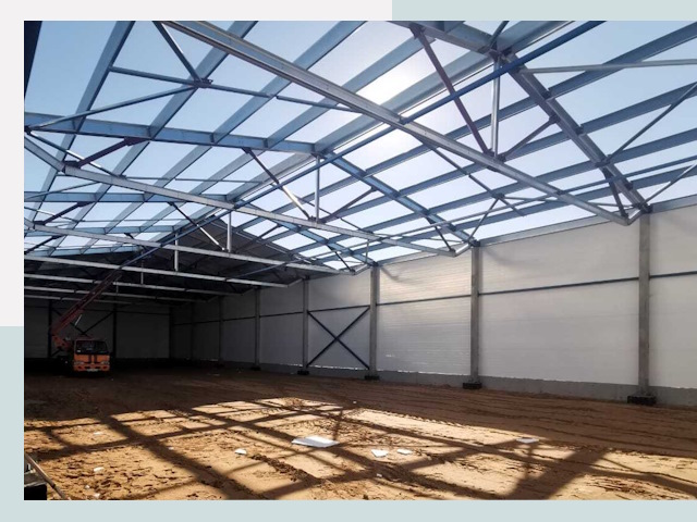 Строительство сенохранилищ в Полысаево