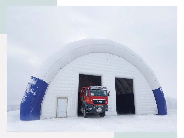 Мобильные ангары в Полысаево