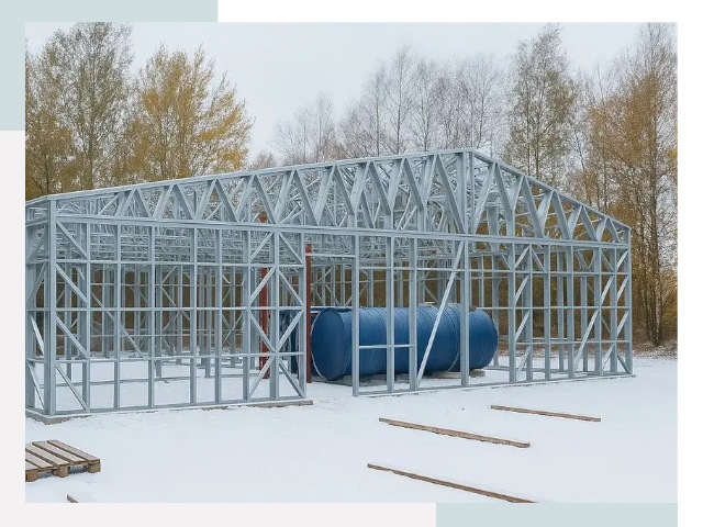 Металлические ангары в Полысаево