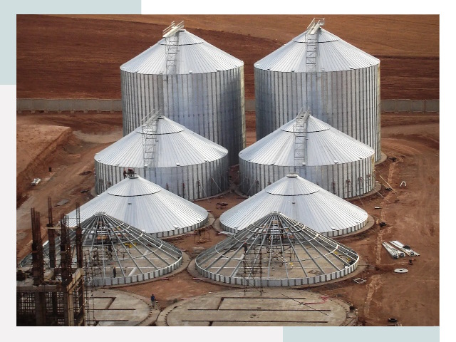 Строительство зерновых силосов в Полысаево