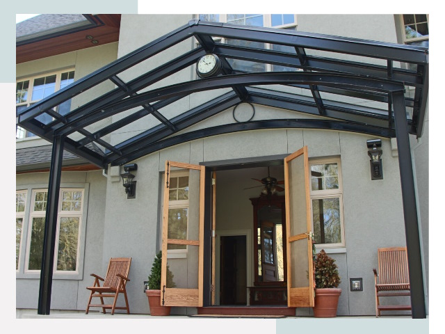 Козырьки металлические в Полысаево