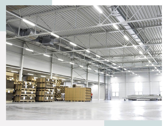 Освещение ангаров в Полысаево