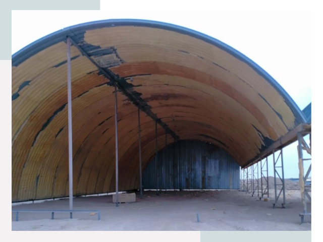 Реконструкция ангаров в Полысаево