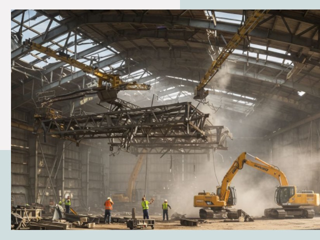 Демонтаж ангаров в Полысаево от 617 руб. за м²