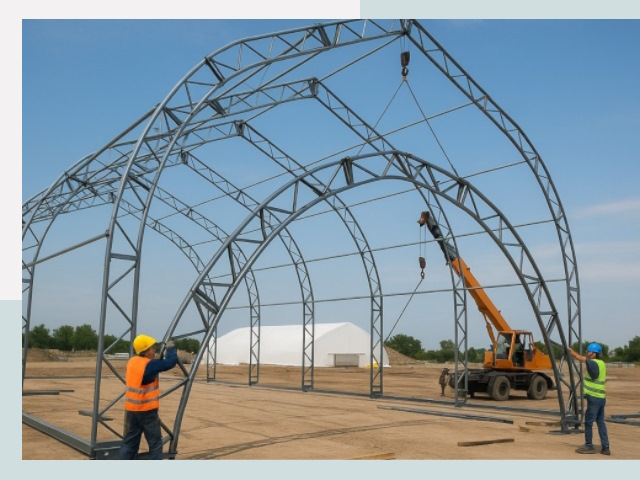 Монтаж ангаров в Полысаево от 617 руб. - Надежно и быстро